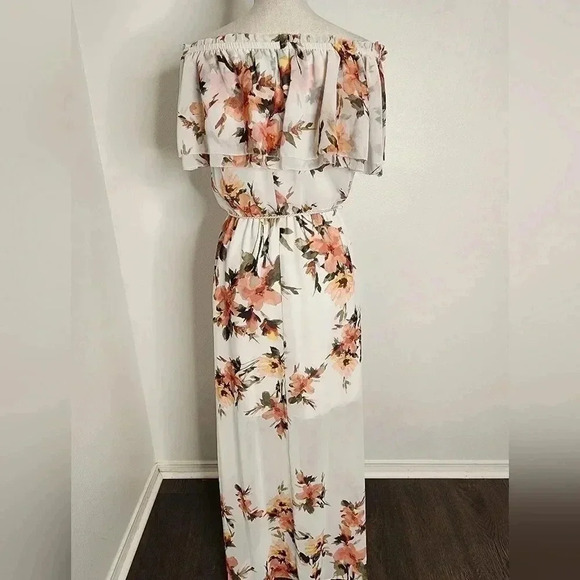 White House Black Market Off-the-Shoulder Floral Maxi Dress size S - Picture 13 of 16